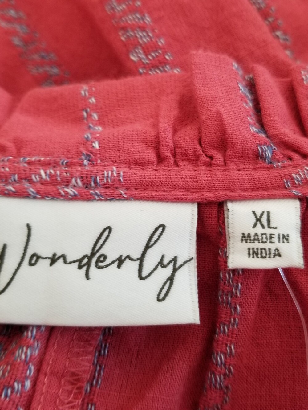 Wonderly Peplum Ruffle Top Size XL NWT - Picture 6 of 6